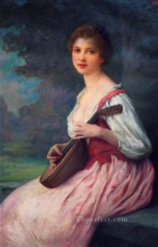  retrato Obras - La Mandoline retratos realistas de chicas Charles Amable Lenoir